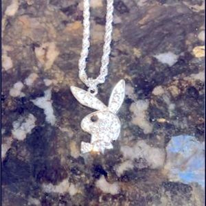 Playboy Bunny Pendant with 24” Rope Stainless Chain